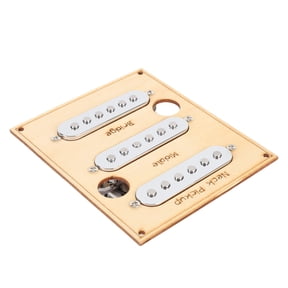 Yajisi Single Coil Pickup Set Alnico 5 Electric Guitar Neck Middle Bridge Pickup Replacement Kit for Repairing Stratocaster Style Guitars, Silver Finish, 3 Pieces (48mm 50mm 52mm Spacing)