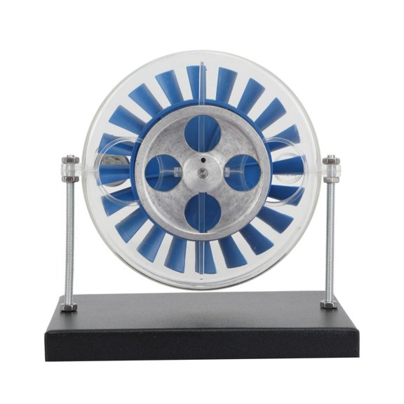 Yajisi Single Stage Steam Turbine Model, Physics Laboratory Demonstration Instrument, Durable Alloy & Plastic Construction, 4.9x3.9x4.7in