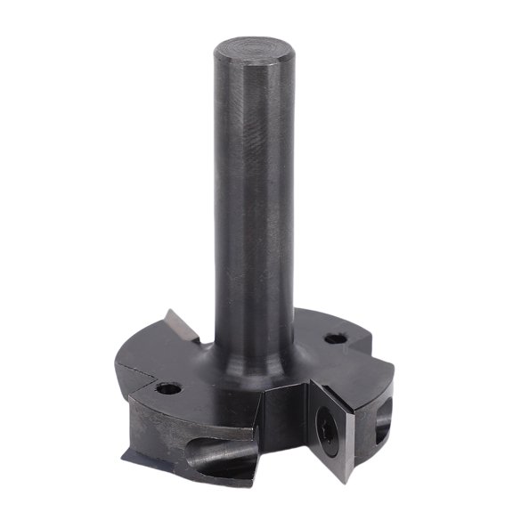 Yajisi Slab Flattening Router Bit 12mm (15/32 in) Round Shank 4 Flute Spoilboard Surfacing Router Bit Woodworking Bottom Cleaning Cutter Heavy Duty CNC Milling Tool (1.77 in / 45mm Cutting Diameter)