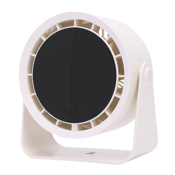 Yajisi Small Desk Fan, Quiet Table Fan with 100 Speeds, LED Digital Display, Rechargeable Battery Operated Fan, Spiral Blades, Beige (7.48 inches / 19 cm)