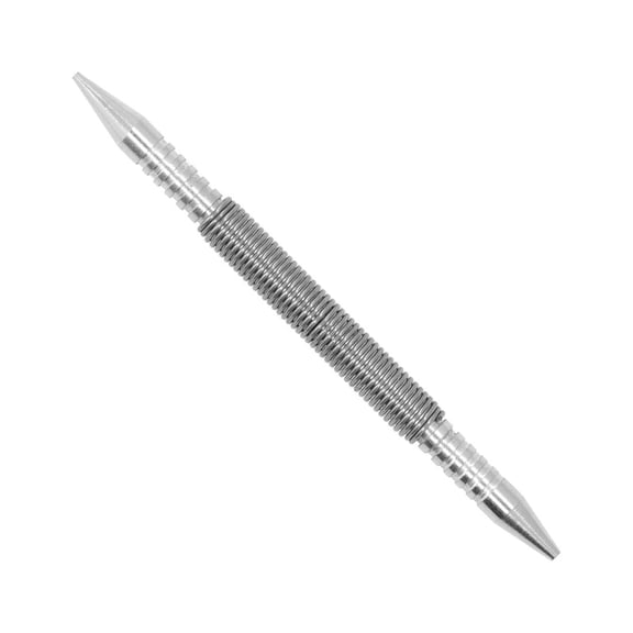 Yajisi Small Exquisite Metal Double Head Nail Head Setter Center Spring Nail Punch Tool, Heavy Duty Carbon Steel Dual Ended Centre Punch for Woodworking & Metalworking, 5.51 inches / 14 cm Length