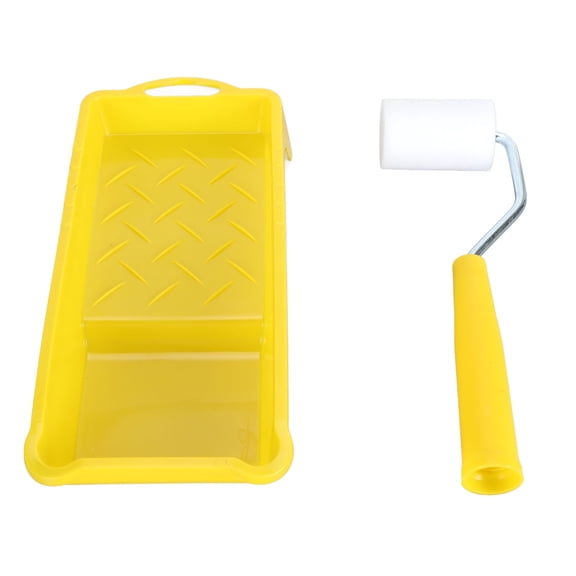 Yajisi Small Paint Roller Set with Tray Precise Control Easy To Dye Multipurpose DIY Painting Roller Brush Kit For Home Decor Artwork Walls And Ceilings 8 Pieces Set Including 6 Sponge Roller Brushes