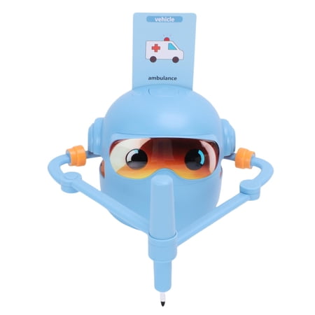 Yajisi Smart Automatic Drawing Robot Toy Fun Music Educational Drawing Machine with 100 Cards 14 Colorful Pens Blue