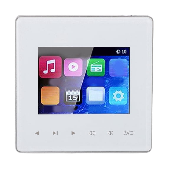 Yajisi Smart Bluetooth Wall Amplifier 2.8 in / 7.11 cm HD Touch Screen with FM Radio Background Music Player Control Panel