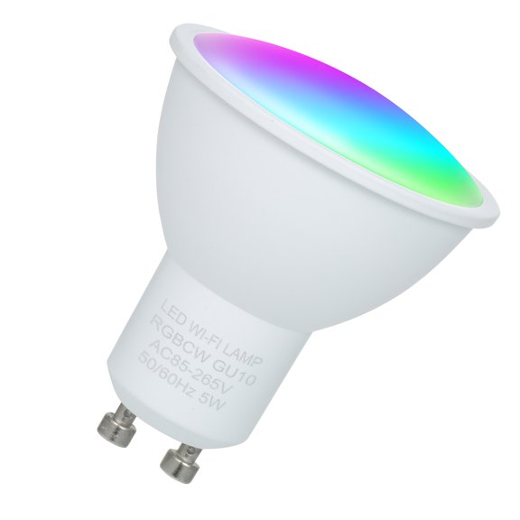 Yajisi Smart GU10 LED Light Bulb 5W Wi-Fi RGB Color Changing Lamp, Voice APP Control Compatible with Alexa, Multicolored Dimmable Pack, 2.36 x 1.97 inches / 6.00 x 5.00 cm
