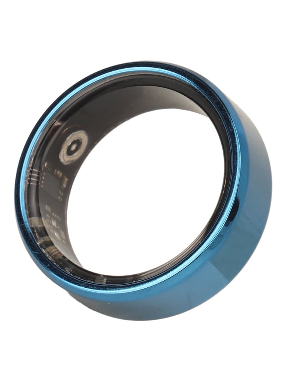 Smart Health Wearable Ceramic Ring Sleep Tracking Step counter IP68 Waterproof Blue Ring Size 12 / 21.4 mm
