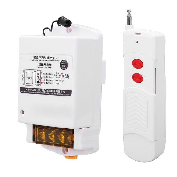 Yajisi Smart RF Remote Control Switch Multifunctional Wireless Switch for Alarm and Water Pump AC 380V Heavy Duty Electrical Control, 3000m Range, 315MHz Frequency (6.3 in / 16 cm)