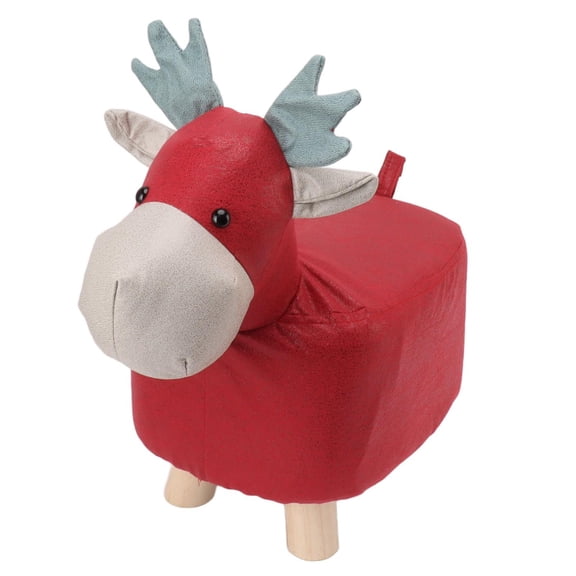 Yajisi Soft Giraffe‑Shaped Kids Stool – Slip‑Resistant, Cozy Elastic Seat with Sturdy Wood Legs, Ideal for Home, Play, and Shoe‑Changing