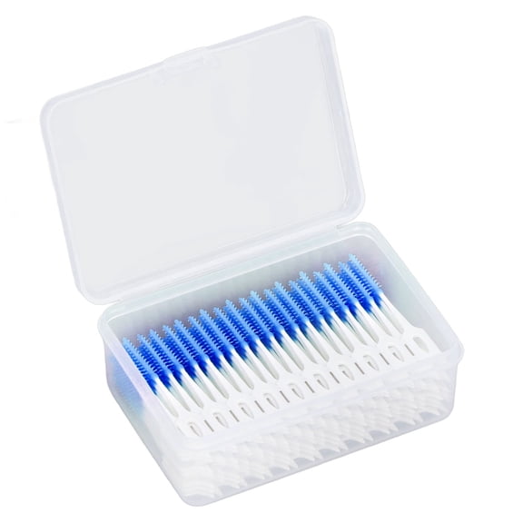 Yajisi Soft Silicone Interdental Brushes, Blue Dental Floss Toothpicks for Braces & Oral Care, 160 Count