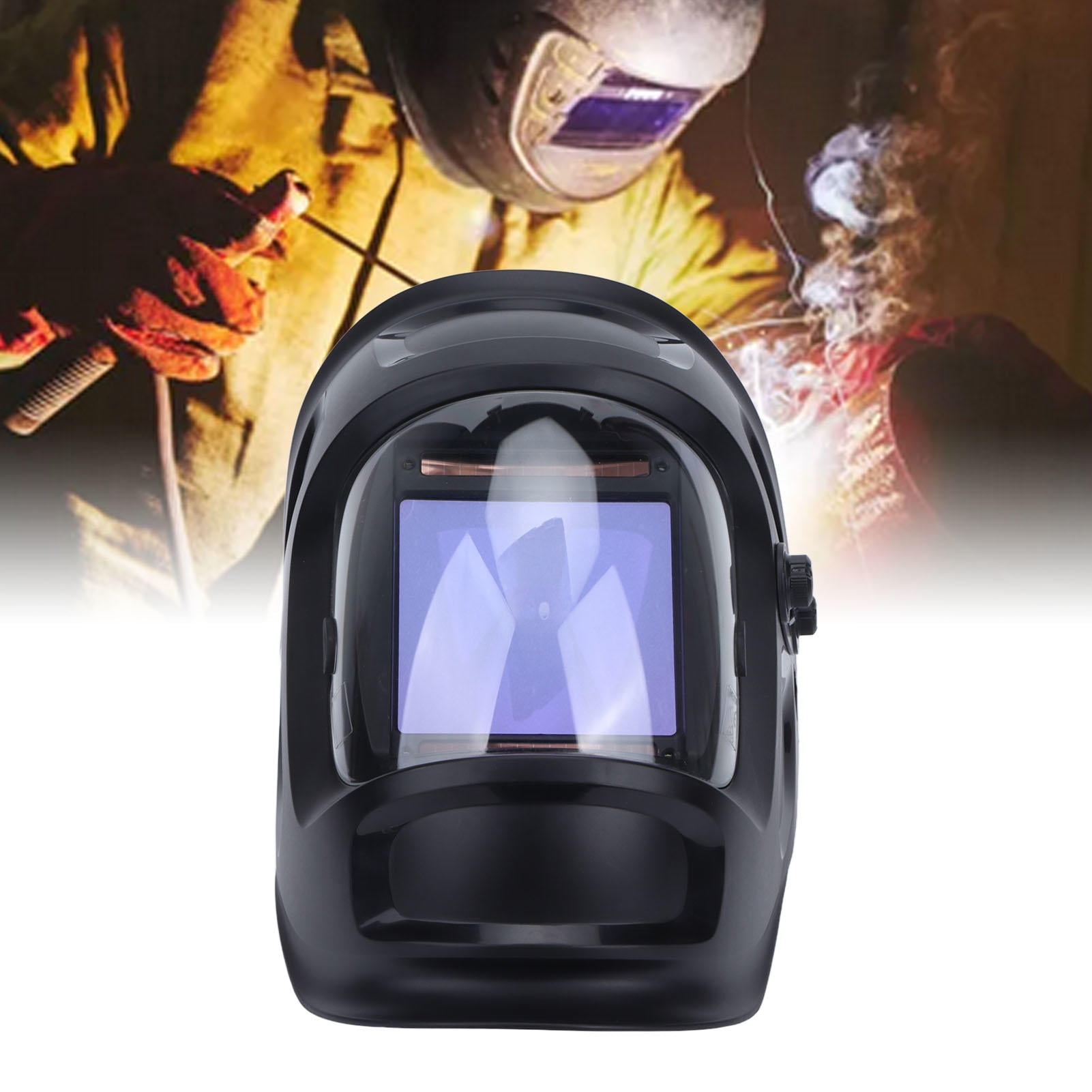 Yajisi Solar Auto‑Dimming Welding Helmet – Wide‑View, Multi‑Use (TIG/MIG/MMA) with Headband & Solar Power
