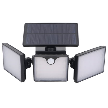 Yajisi Solar Outdoor Light with Motion Sensor 50000H LED IP65 Waterproof 3 Heads Security Lights for Garden