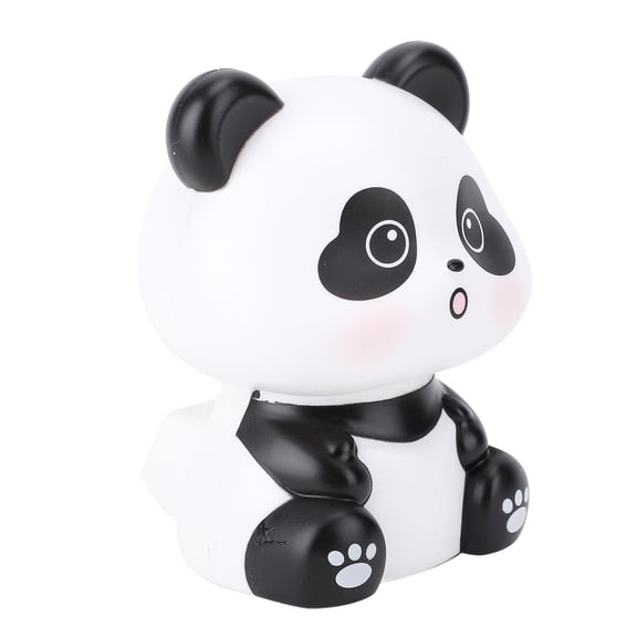 Yajisi Solar Powered Nodding Panda Ornament Cute Car Decoration Figurine for Dashboard Office Desk Type A (2.36x3.54 in / 6x9 cm)