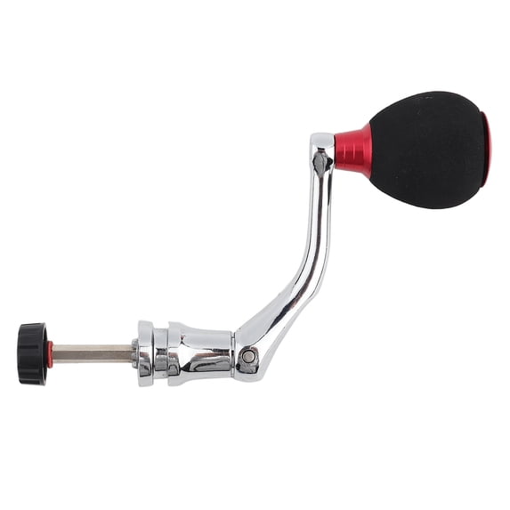 Yajisi Spinning Reel Replacement Power Handle, Metal Rocker Arm EVA Grip, Red, Medium (2000 & 3000 Series), Fishing Accessory