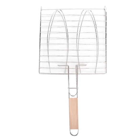 Yajisi Stainless Steel Non-Stick BBQ Net Barbecue Mesh Fish Meat Grill Basket for BBQ Oven - Premium Grilling Accessory Tool for Outdoor Cooking (17.32 inches / 44.0 cm length)