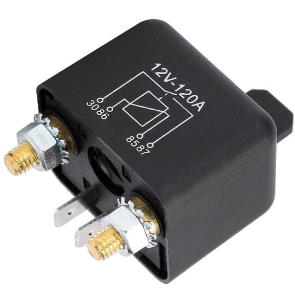 Yajisi Start Relay 4-Pin Normally Open Automotive Relay DC 12V 120A High Performance Heavy-Duty Car Start Relay Switch (7.00 x 5.00 x 4.00 inches / 17.78 x 12.70 x 10.16 cm)