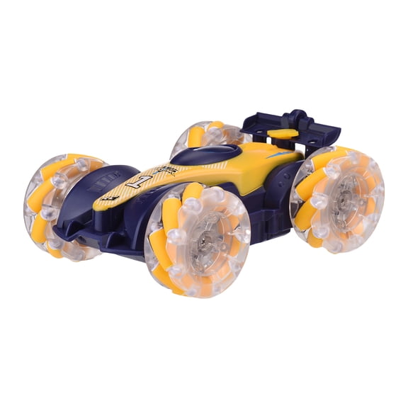 Yajisi Stunt RC Car with Gesture Control, 360 Rotation Remote Control Drift Vehicle with Spray Function, LED Lights, Dynamic Music, 4WD Dual-Side Driving, Dark Blue