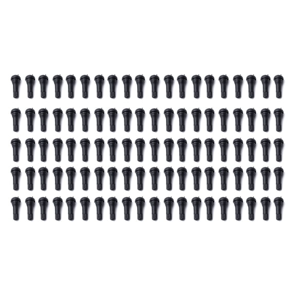 Yajisi TR413 Rubber Snap-in Tire Valve Stem (100pcs/bag) for Car Auto Vehicle, 2.08 inches / 5.3 cm