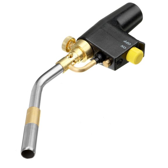 Yajisi TS8000 Trigger Brass Mapp Gas Torch High Intensity Propane Adjustable Welding Torch, Anti-Flare Heat Treatment Processing for Air Conditioner Repair and Sheet Metal (10.63 in / 27.0 cm)
