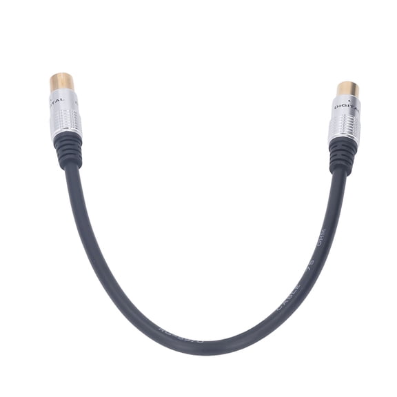 Yajisi TV 9.5mm Male to Female Coaxial Cable Gold Plated Joints TV Signal Wire for Satellite Modem Cable Box DVR VCR 11.8 inches / 30 cm Black Cable[cite: 1]
