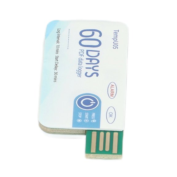 Yajisi TempU05 Single Use Temperature Data Logger Disposable USB Temperature Recorder with PDF Report Generation for Cold Chain, 10000 Capacity