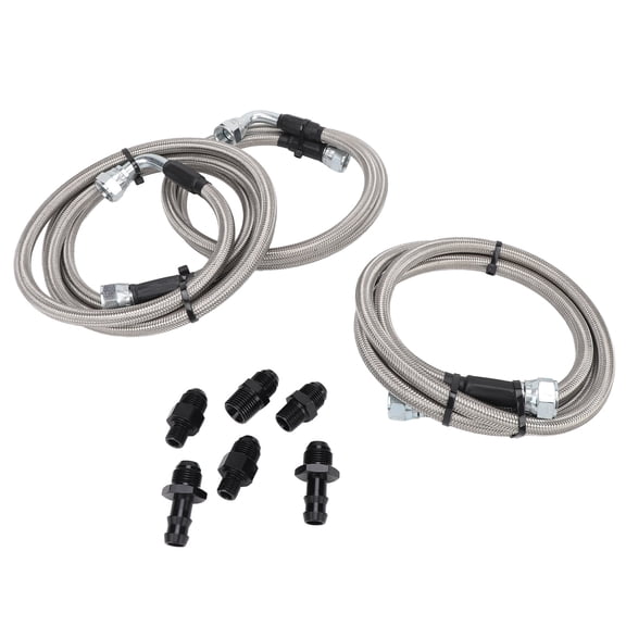 Yajisi Transmission Cooler Lines Set Heavy Duty Transmission Cooling Hose Lines for Dodge Ram 2500 3500 5.9L 1996-2002 with 47RE Transmission 8.27 inches / 21 cm Black Replacement Part