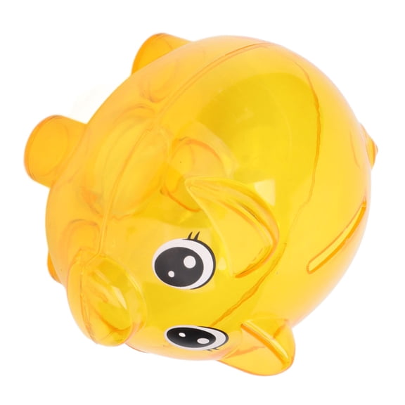 Yajisi Transparent Plastic Piggy Bank Money Saving Box Break Resistance Pig Shaped Money Jar for Children Large 4.72 inches / 12 cm