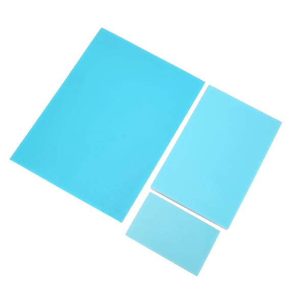 Yajisi Triple Layered Rubber Block Stamping Engraving Carving Block PVC Rubber Block Blue White Blue, 3 Pieces (7.87 x 5.91 x 0.39 inches / 20 x 15 x 1 cm)