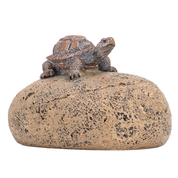 Yajisi Turtle Stone Key Hider Durable Resin Cute Turtle Decor Fake Rock Key Hider Storage Box for Outside Indoor Garden Ornament (5.12 inches / 13 cm)