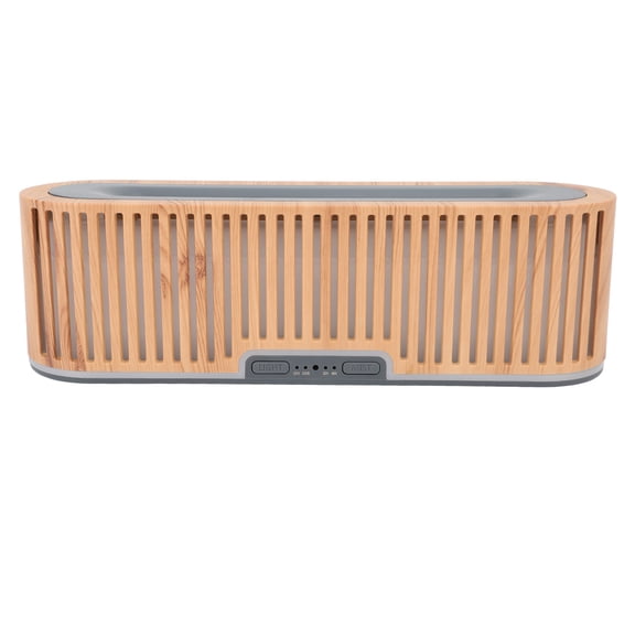 Yajisi UK Plug Flame Diffuser 200ml, 7-Color LED Mist Humidifier, Wood Grain Essential Oil Diffuser with Remote Control for Office & Home (9.6 x 3.1 x 2.6 inches / 24.5 x 8 x 6.5 cm)
