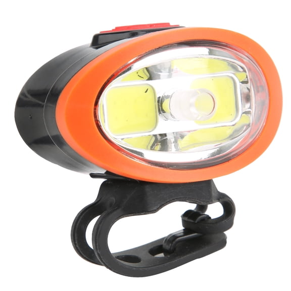 Yajisi USB Rechargeable Bike Front Light Warning Sign Lighting Headlight, 1200mAh Battery 3 Modes ABS Bicycle Cycling Accessory for Safe Night Riding, 2.76 inches / 7 cm Length, Black