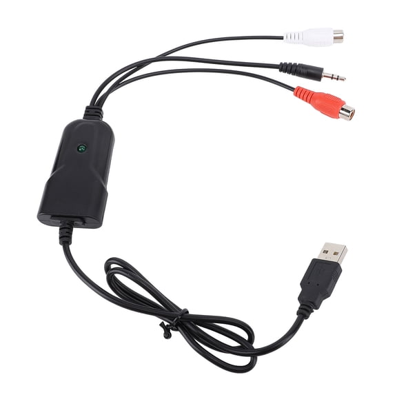 Yajisi USB Sound Capture Card High Sampling Rate 3.5mm Port AV Interface Cassette Tape to MP3 Audio Converter USB Sound Grabber for Win XP Vista 7 8 10 11 Mac ABS Material Corded Electric