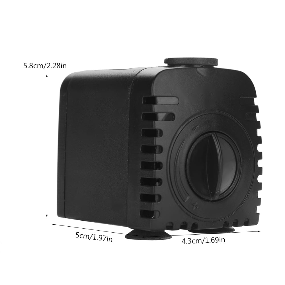 Yajisi Ultra Quiet Submersible Water Pump with 12 LED Lights for Fish Pond Aquarium Tank Fountain, Corded Electric