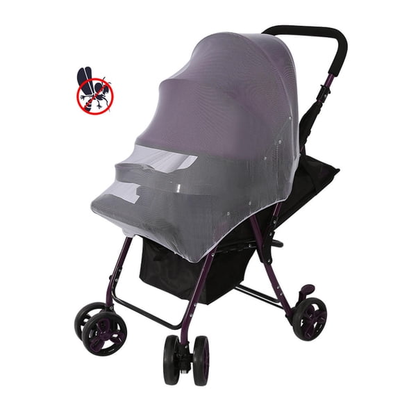 Yajisi Universal Baby Stroller Mosquito Net, Breathable Full Cover Insect Mesh Bug Shield for Pushchair & Pram, Compact and Foldable Protector (10 inches / 25.4 cm), White