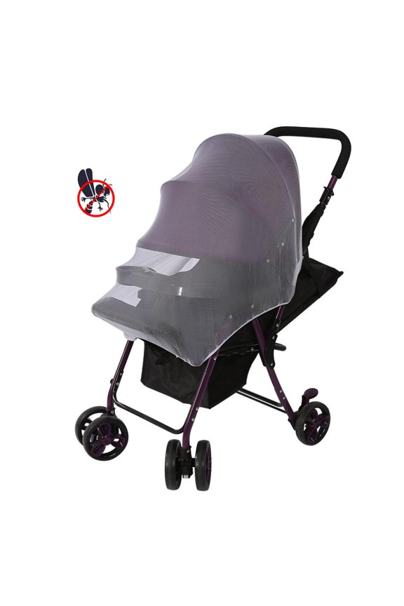 Universal Baby Stroller Mosquito Net, Breathable Full Cover Insect Mesh Bug Shield for Pushchair & Pram, Compact and Foldable Protector (10 inches / 25.4 cm), White