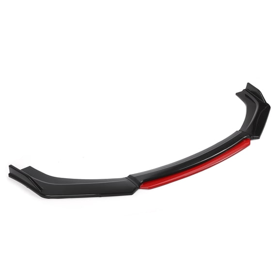 Yajisi Universal Front Bumper Lip Spoiler Chin Body Kit Protection PP Auto Car Exterior Aerodynamic Parts Black and Red