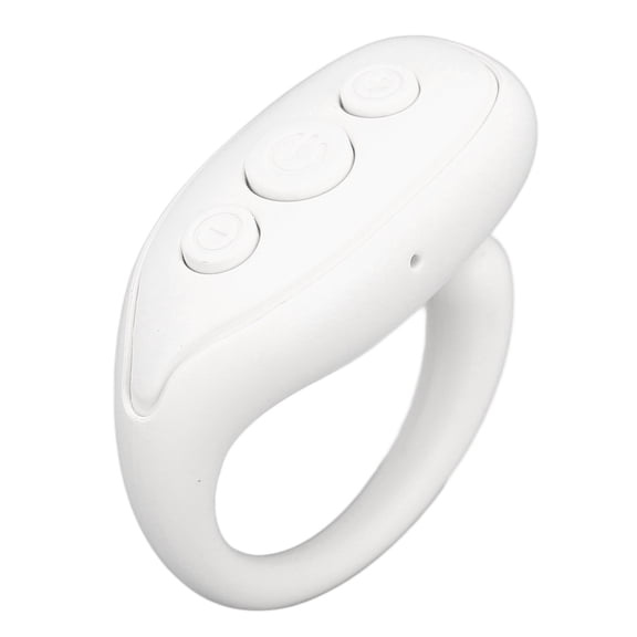 Yajisi Universal Mobile Phone Bluetooth Remote ABS Ring Shape Page Turner and Camera Shutter Control Long Battery Life for Tablet and Cell Phones, White (10 inches / 25.4 cm)