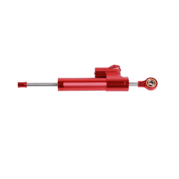 Yajisi Universal Motorcycle Aluminum Alloy Steering Damper Stabilizer Safety Control Kit (Red) - 12.2 inches / 31 cm, Reduces Headshake