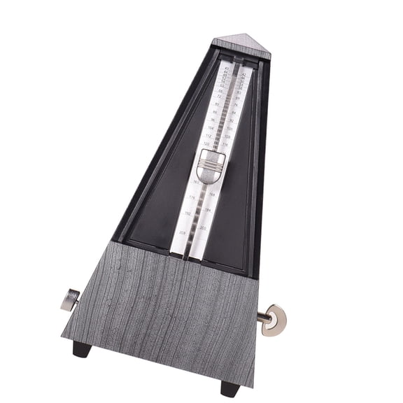 Yajisi Universal Pyramid Mechanical Metronome ABS Material for Guitar Violin Piano Bass Musical Instrument Practice Tool for Beginners High Precision 40-208 bpm Silver