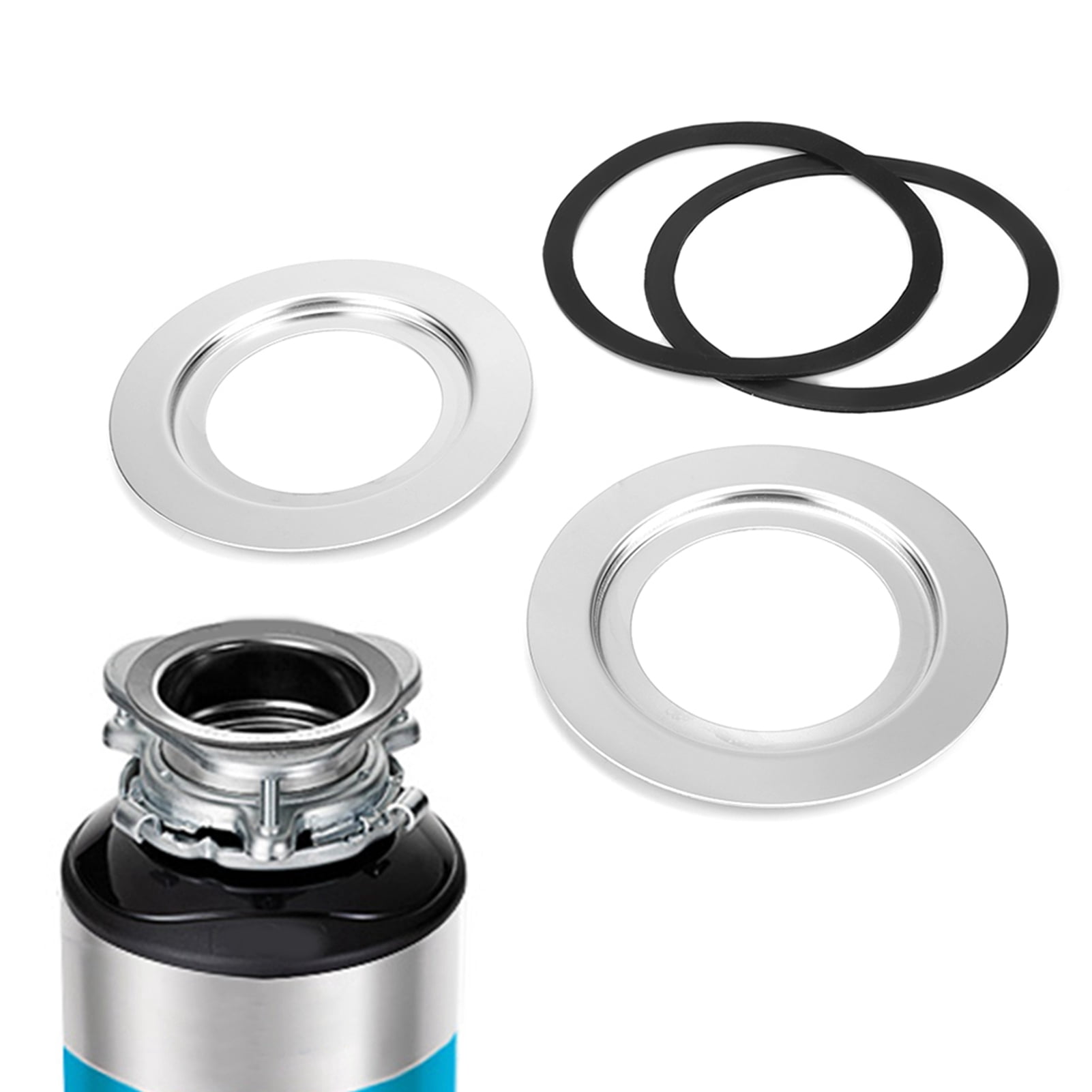 Yajisi Universal Sink Food Waste Disposer Adapter Kit, 180mm to 114mm Stainless Steel Garbage Disposal Converter Fitting (7.1 in / 18 cm)
