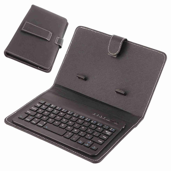 Yajisi Universal Wireless Bluetooth Keyboard Flip Case Cover with Built-in Stand, Detachable 3.0 Bluetooth Keyboard Case for 4.5 to 6.8 inch iOS and Android Mobile Cell Phones, Elegant Black