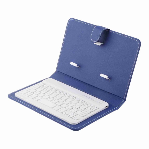 Yajisi Universal Wireless Bluetooth Keyboard Flip Case Cover with Built-in Stand, Detachable 3.0 Bluetooth Protective Keyboard Case for 4.5-6.8 inch iOS and Android Mobile Cell Phones, Vibrant Blue