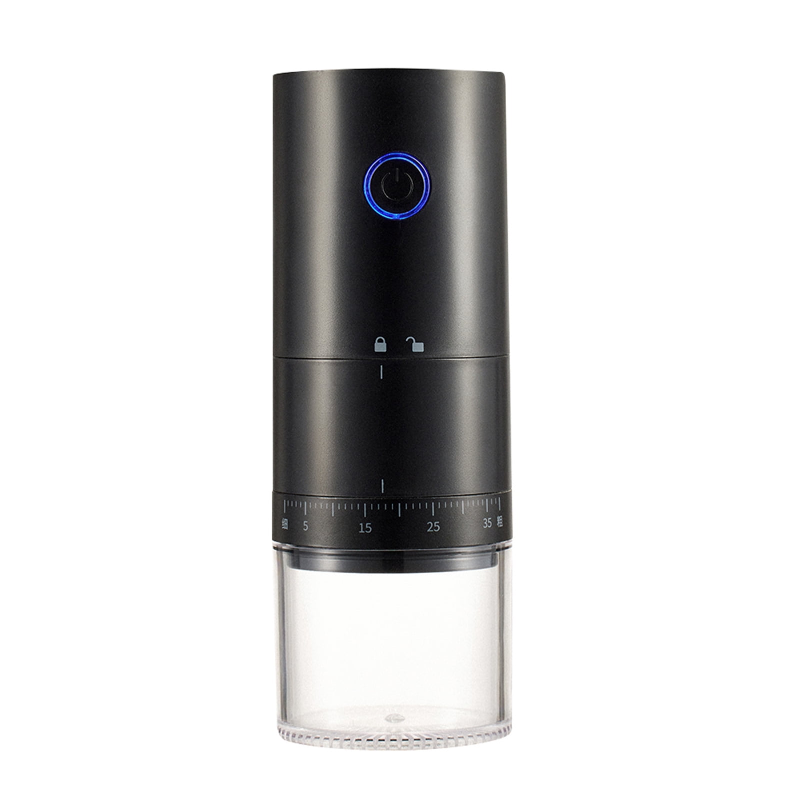 Yajisi Upgraded Portable Electric Burr Coffee Grinder Ceramic Blade USB Rechargeable Black (4.33 inches / 11.0 cm)