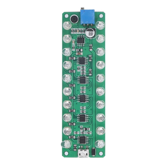 Yajisi VU Meter Reverse Connection Protection Voice Control Prevent Burning LED Indicates Melody Light RGB Bar, Multicolor