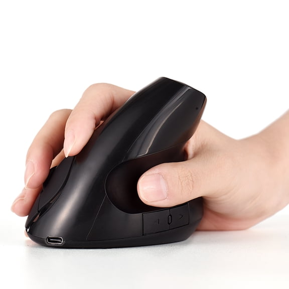 Yajisi Vertical Mouse Wireless Ergonomic Rechargeable 2.4GHz Optical Gaming Mouse w/ USB-C Charging 2400 Movement Speed for Laptop PC Computer Office Home Everyday Use