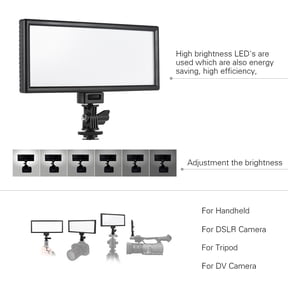Yajisi Viltrox L132B Professional Ultra-thin LED Video Light Panel, Fixed 5400K Dimmable Studio Fill Lamp (10 in / 25.5 cm)
