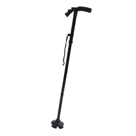 Yajisi Walking Cane Stick Built in LED Light Aluminum Alloy Flexible Retractable Seniors Collapsible Cane for Women Men