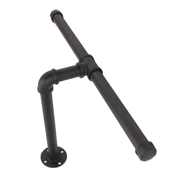 Yajisi Wall Mount Clothes Rack Floating Iron Pipe Coat Hat Rack Multifunctional Clothing Hanger Black Heavy Duty Space Saving Garment Rod Display Closet Organizer Easy Install (10.24 in / 26 cm)