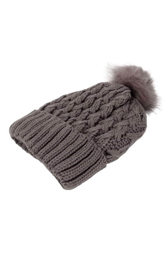 Warm Heating Knitted Hat Electric Soft USB Rechargeable Warming Beanie Winter Autumn Hiking Dark Gray 12.2 inches / 31 cm Unisex Heated Headwear