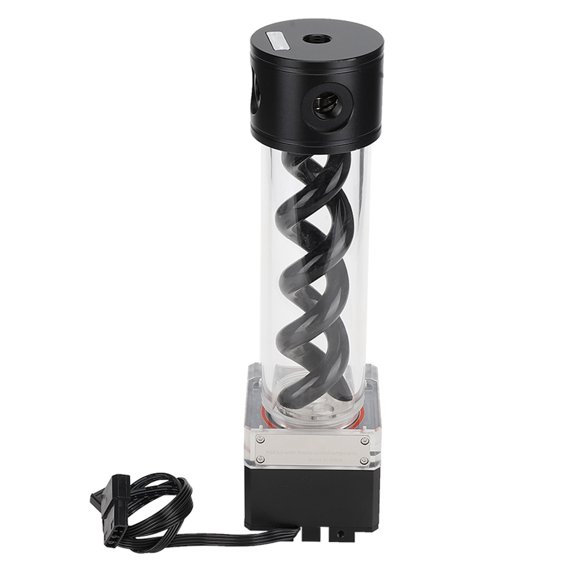 Yajisi Water Cooling Pump Tank Aluminum Anode 4 Meters Head Computer Accessories PUB FS6MB-24 Black High Performance PC Cooler Component with PMMA Material PWM Speed Control High Flow Rate 800L/H