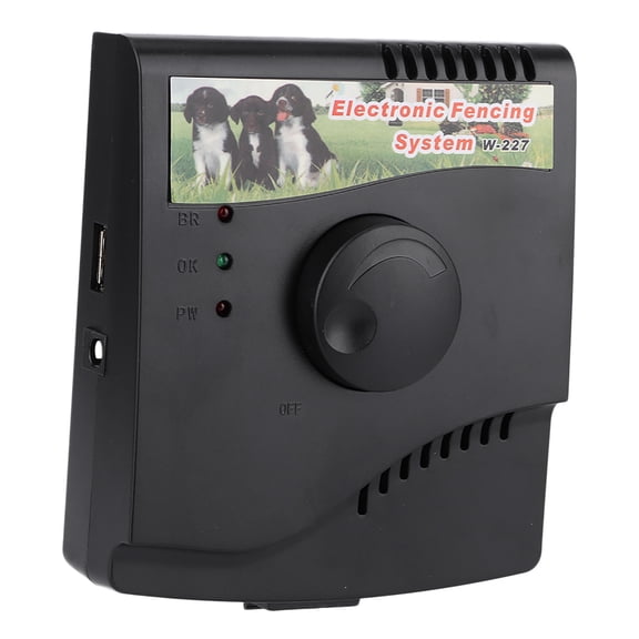 Yajisi Waterproof Pet Electric Fence System, One for Two Dogs, 110-240V US Plug, Containment System, 12.2" x 7.9" x 2.4"